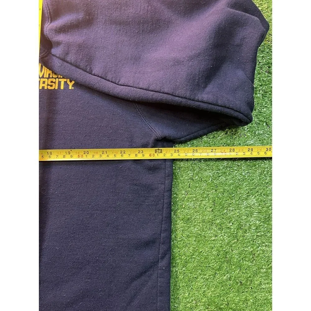Adidas‎ West Virginia University Navy Blue 1/4 Zip Up Sweatshirt Mens Sz LG